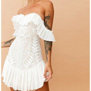 Sage & Page Venetian Summer Dress White Size US 6 NWT